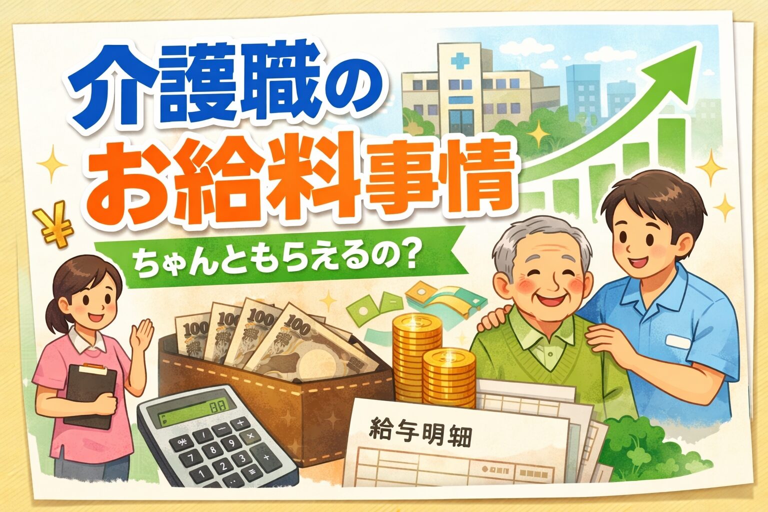 介護職の給与事情。現役介護士が本音でお伝えします！